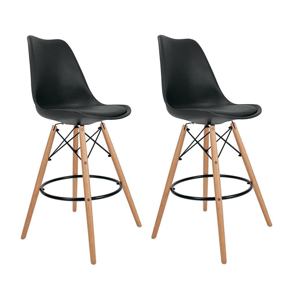 Conjunto 2 Banquetas Saarinen  Preto