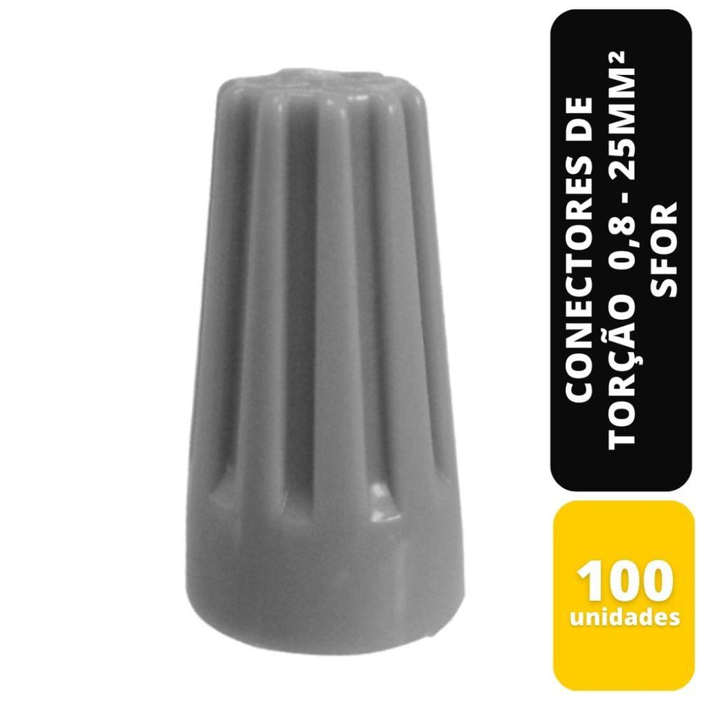Kit C/100 Conectores De Torção Cinza 0,8 - 25Mm² Sfor