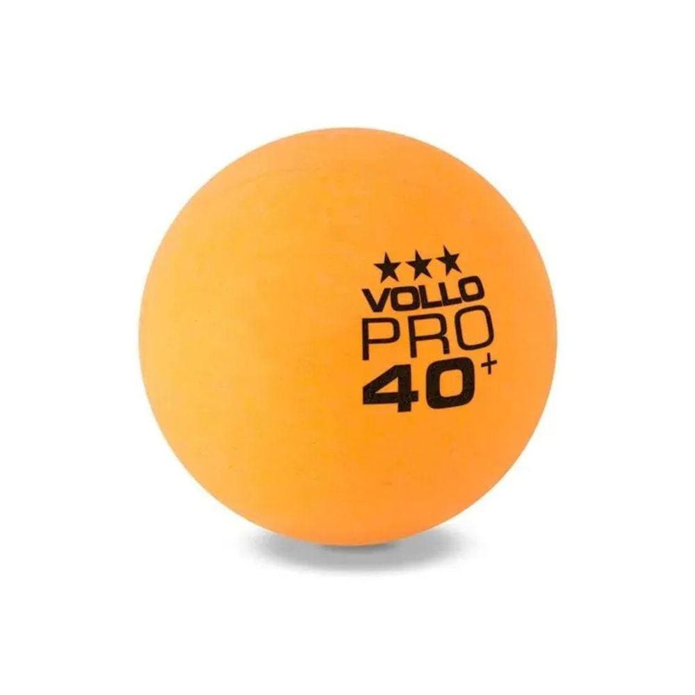 Bola de Tênis de Mesa Laranja 3 Estrelas 6 Unidades Vollo