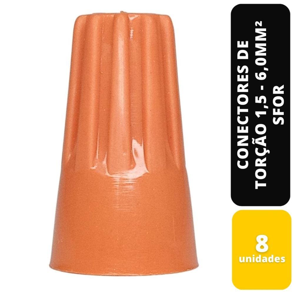 Kit C/8 Conectores De Torção Laranja 1,5 - 6,0Mm² Sfor
