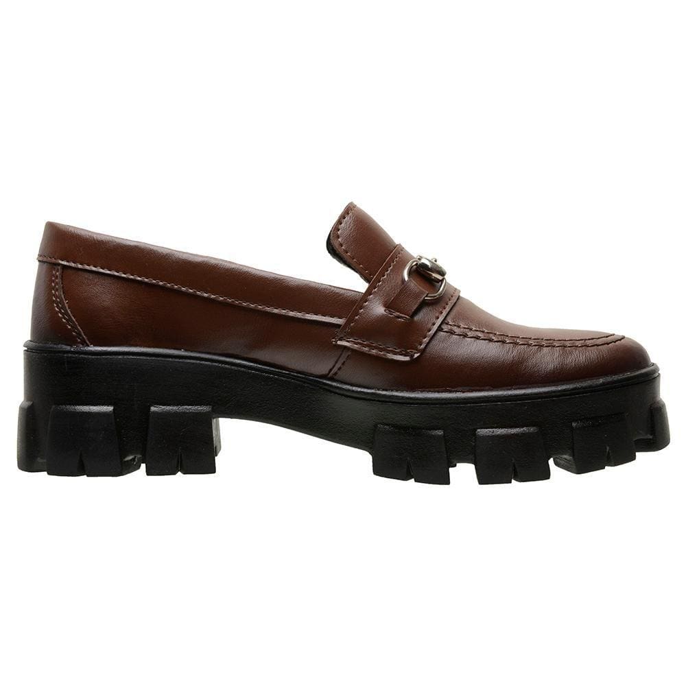 Mocassim Feminino Tratorado Sapato Confortável Casual Moderno