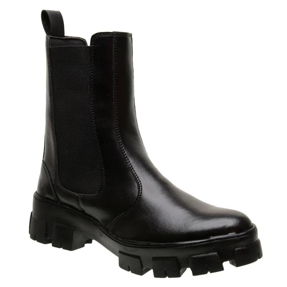 Bota Feminina Cano Médio Social Casual Elástico Confortável