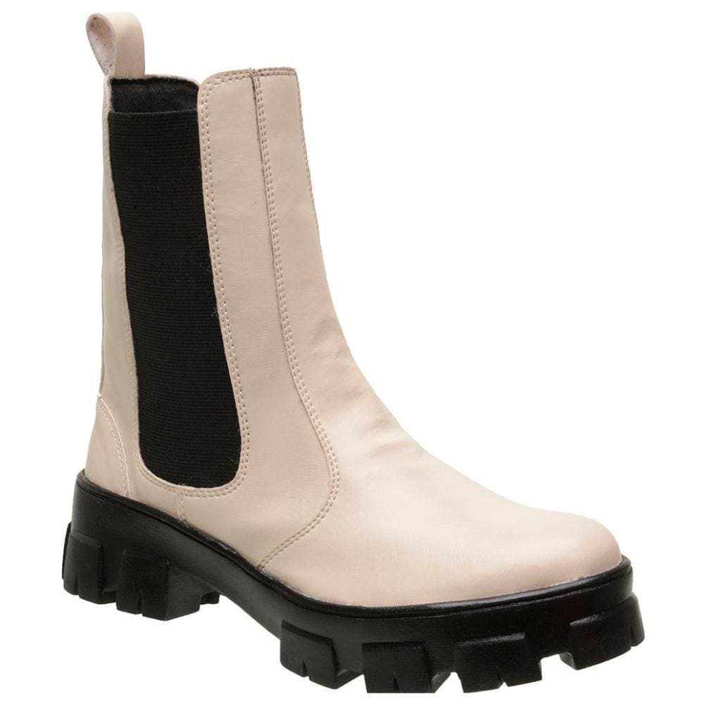 Bota Feminina Cano Médio Social Casual Elástico Confortável