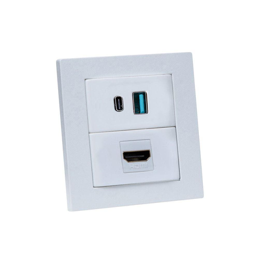 Espelho Duplo Reto 2 USB 9.0A 1 HDMI