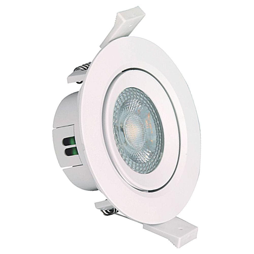 Spot de Embutir Redondo Branco 9cm Led 7W 3000K Bivolt