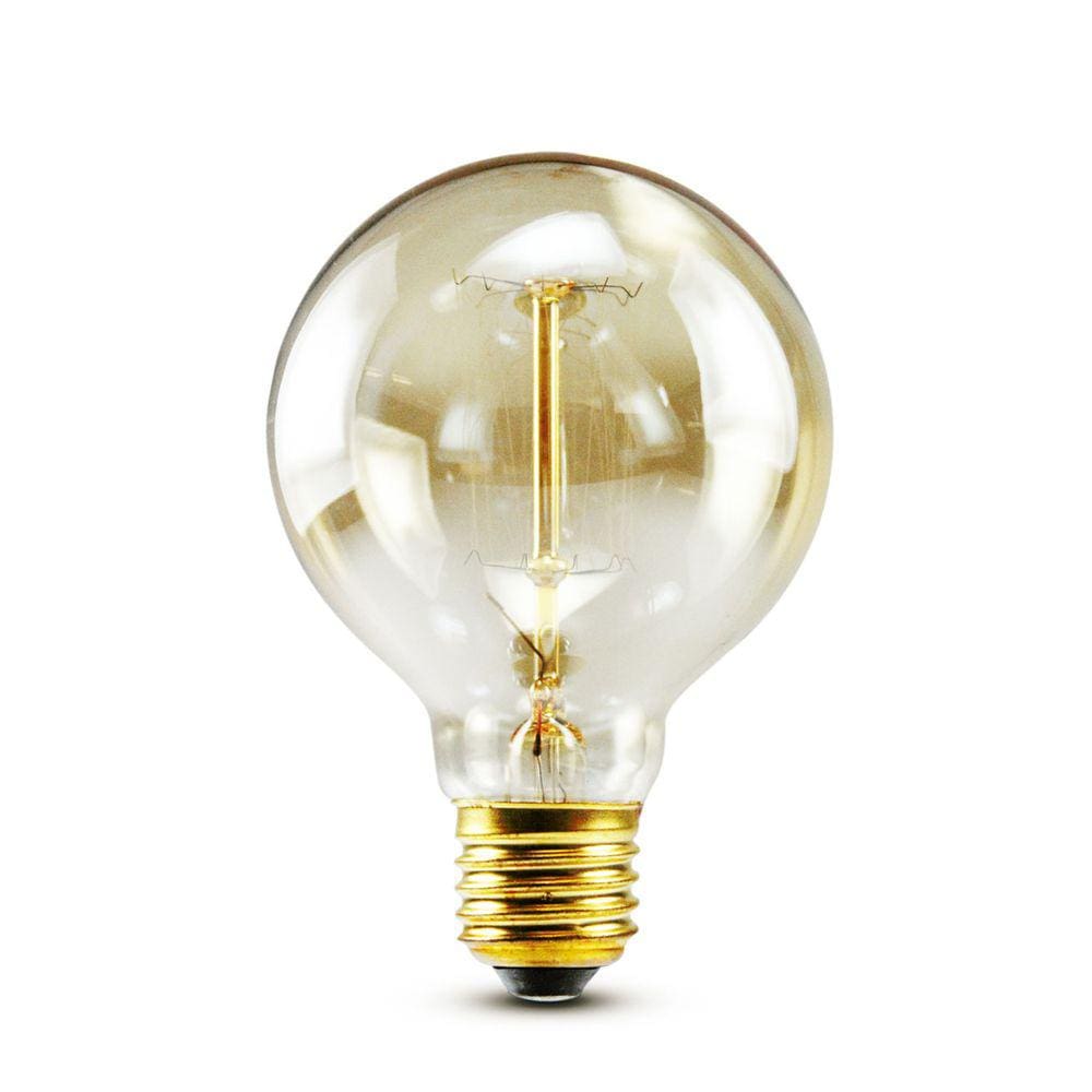 Lâmpada Filamento Carbono Dimerizável G80 E27 40W 2400K 220V