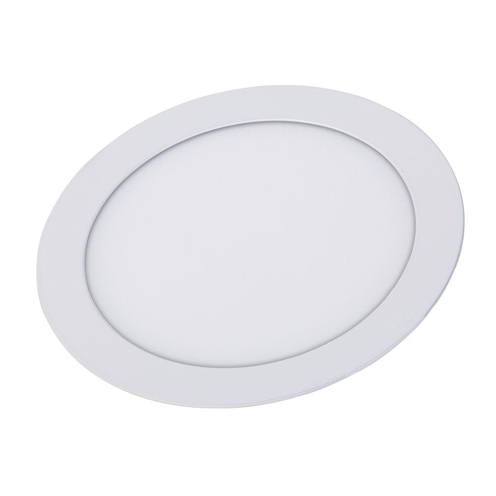 Painel Plafon de Embutir Redondo Branco 22cm Led 18W 3000K Bivolt