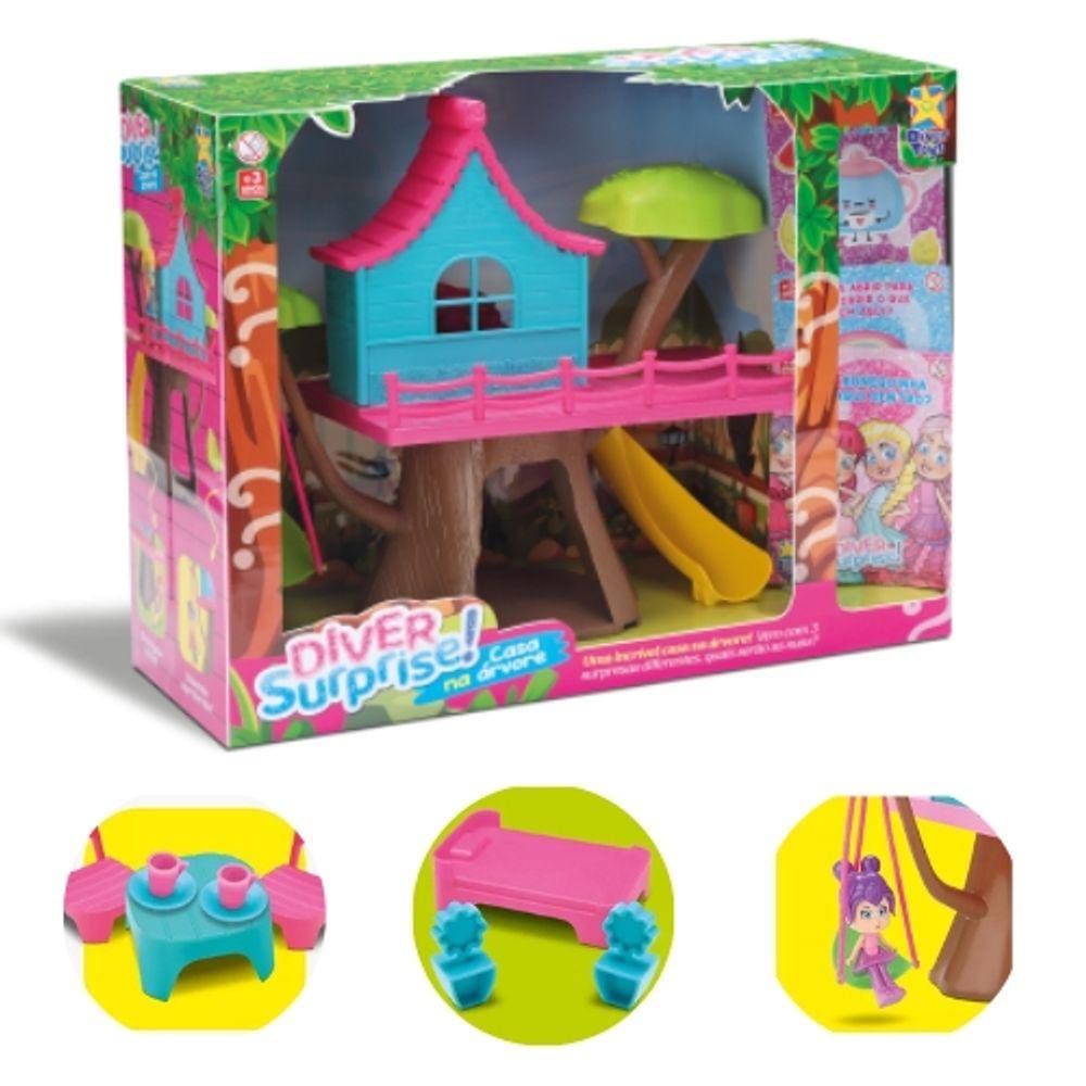 Brinquedo Casa da àrvore Diver Surprise com pacotes surpresa