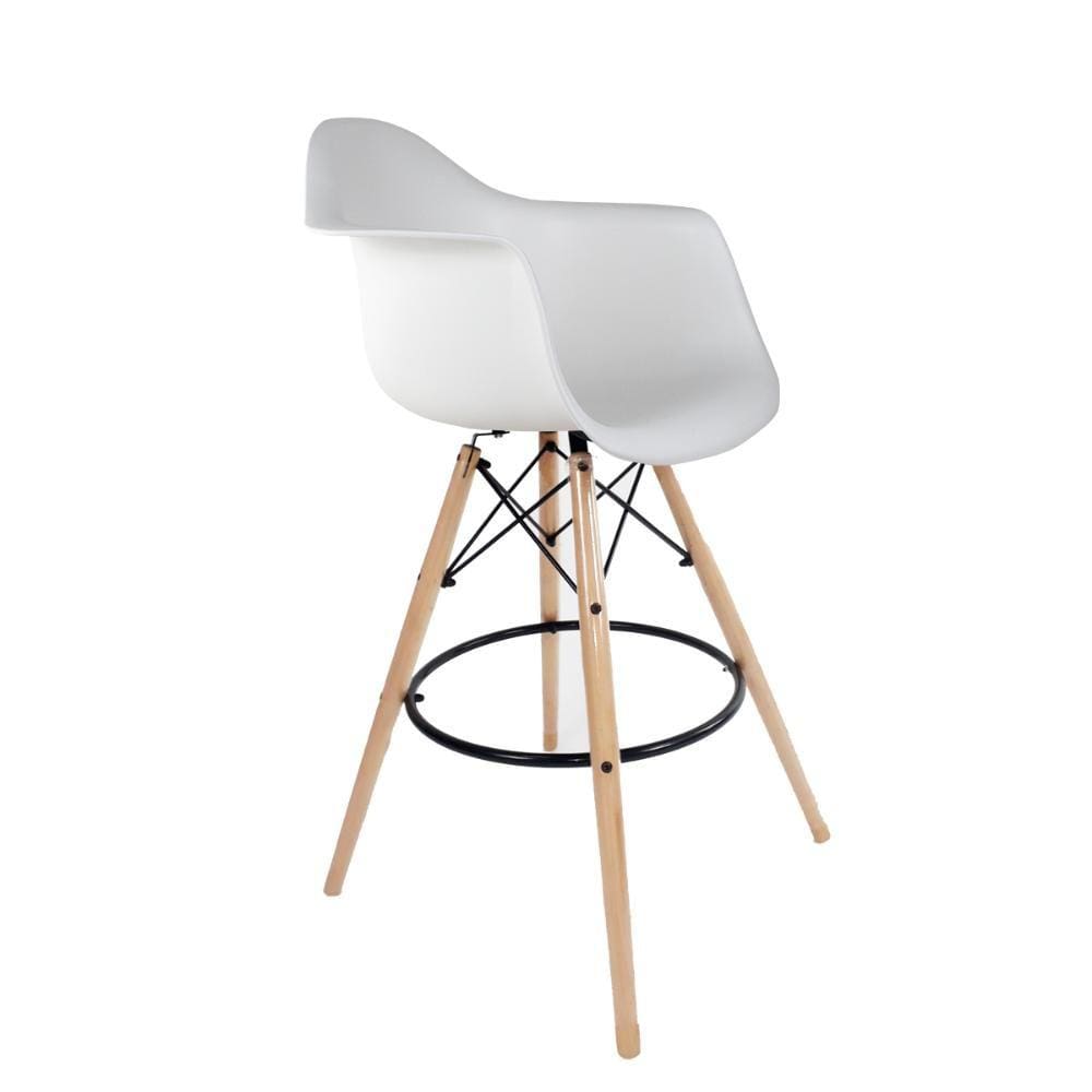 Banqueta com Braços Eames  Branca