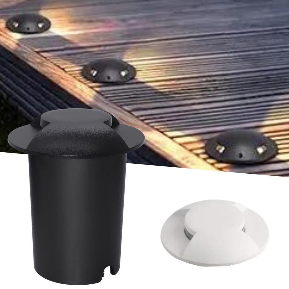 Balizador 1W Embutir 2 Fachos De Luz Angular Branco Quente