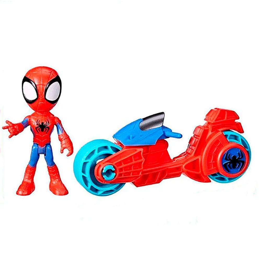Boneco Marvel Spidey and his Amazing Friends Spidey com Moto - F6777 F7459 - Hasbro