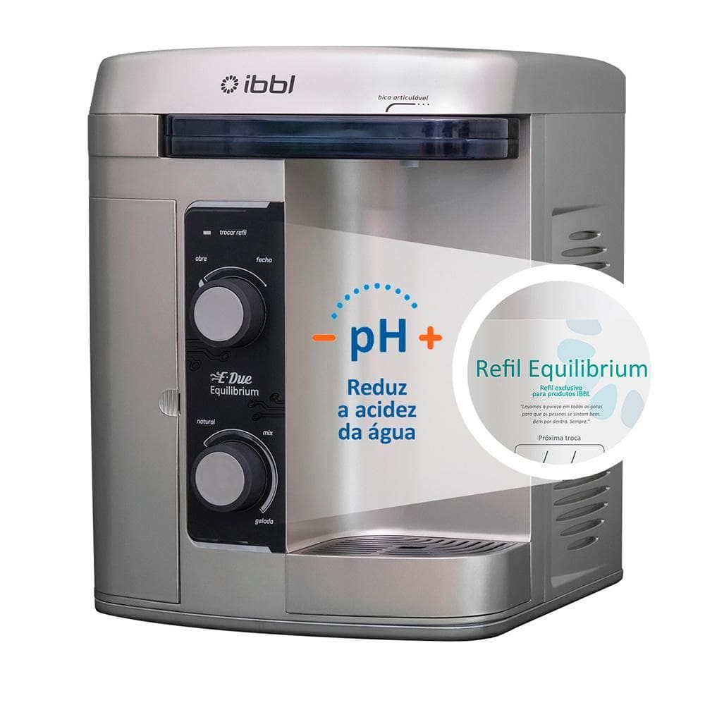 Purificador IBBL E-due Equilibrium Prata Água Natural e Gelada