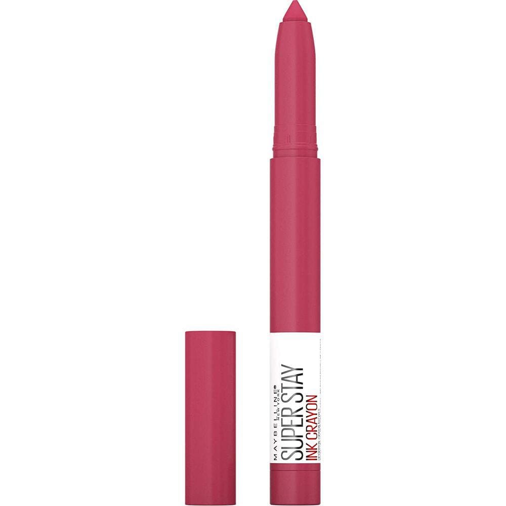 Maybelline Superstay tinta lápis de cor Matte batom longwear Maquiagem, Batom Matte De Longa Duração com Sharpener Embutido, Run The World, 0.04 Oz