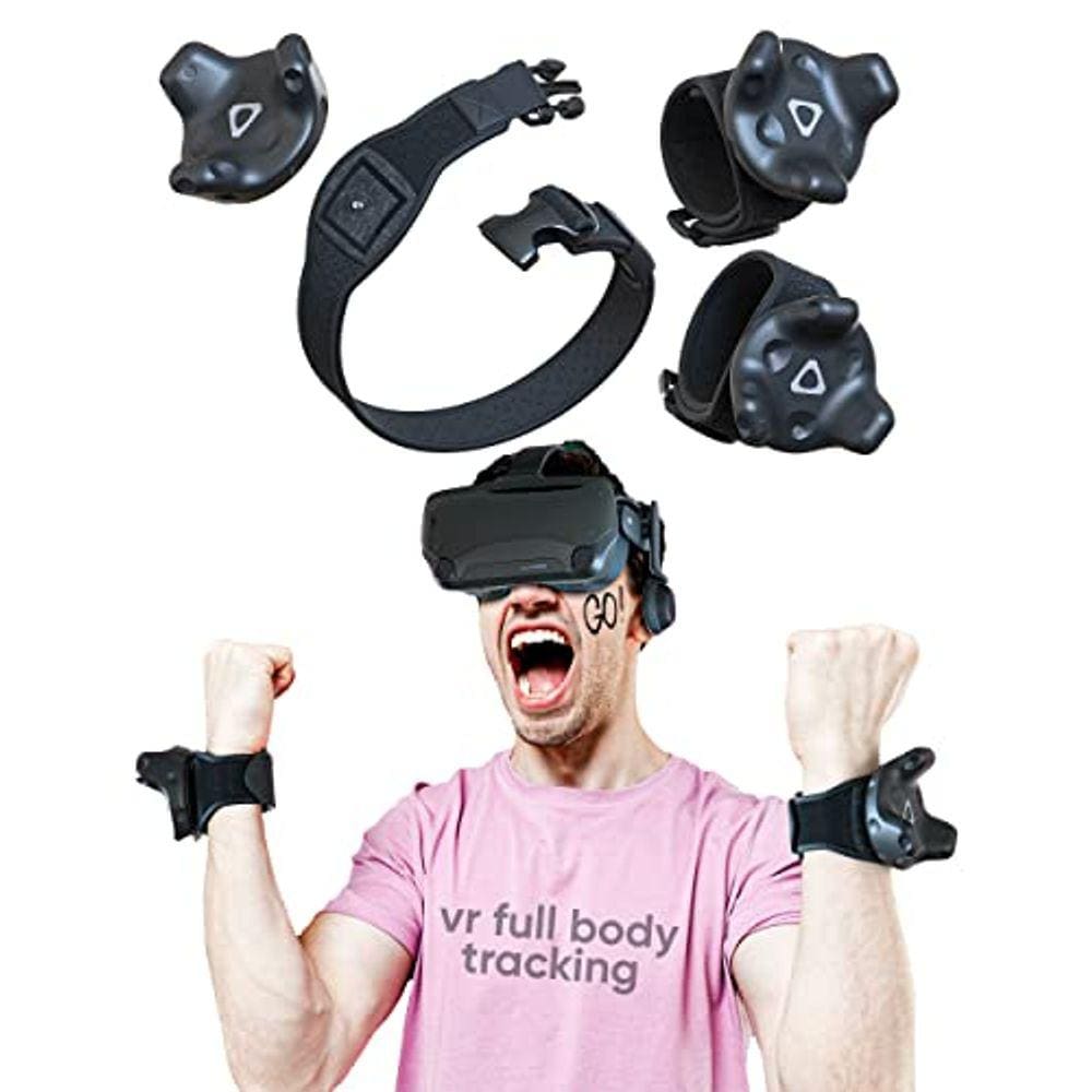 Skywin VR Tracker Belt e Tracker Strap Bundle para HTC Vive System Tracker Pucks - Cinto ajustável e Correias de Mão para cintura e rastreamento de co