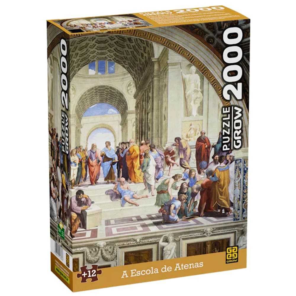 Quebra Cabeça Puzzle 2000 Peças A Escola De Atenas Grow