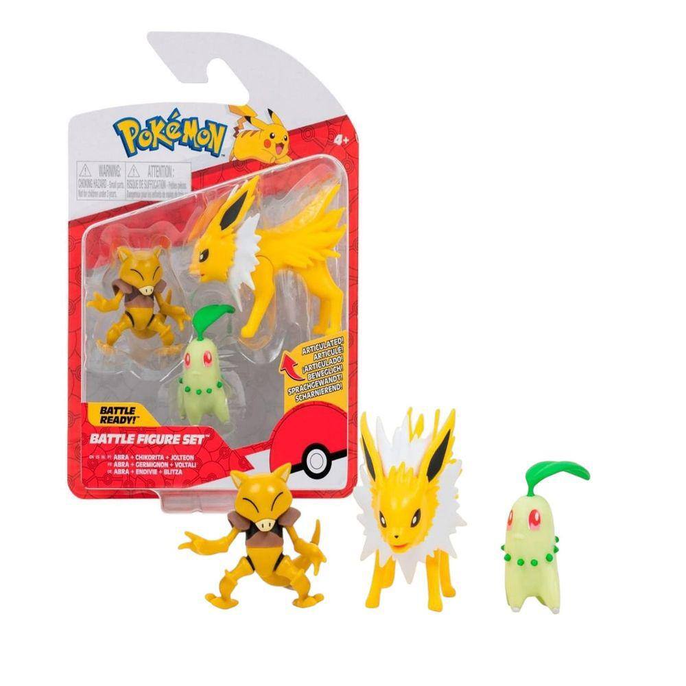 Conjunto de Figuras - Pokémon - Eevee - Flareon - Joelton