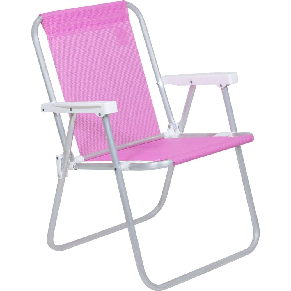 Cadeira de Praia Alta Bel Lazy em Alumínio Rosa 23510