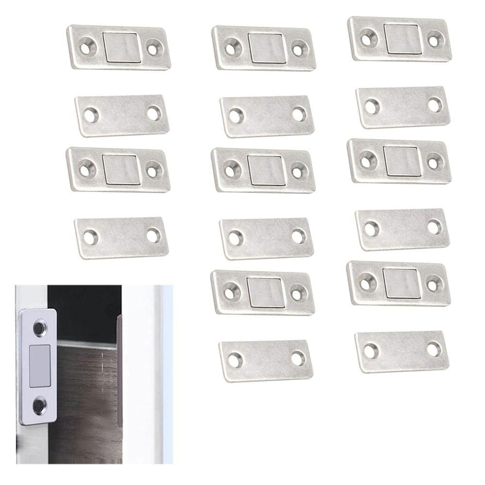 Fecho Magnetico Ima Inox Trava Fecha Porta Janela Armario Gaveta 8 Peças Ultrafino Segurança Multiuso