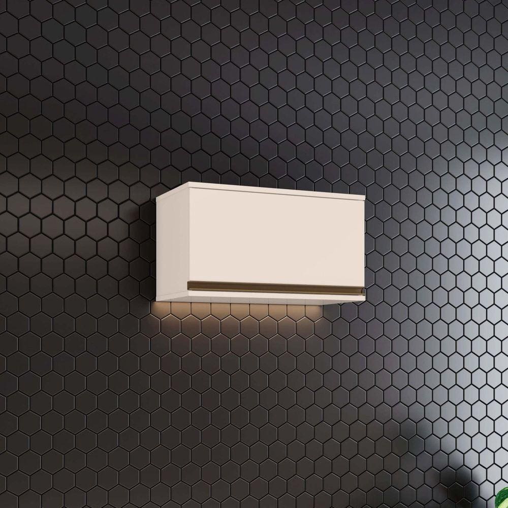 Armário Aéreo 1 Porta Basculante 60cm Aurora Off White