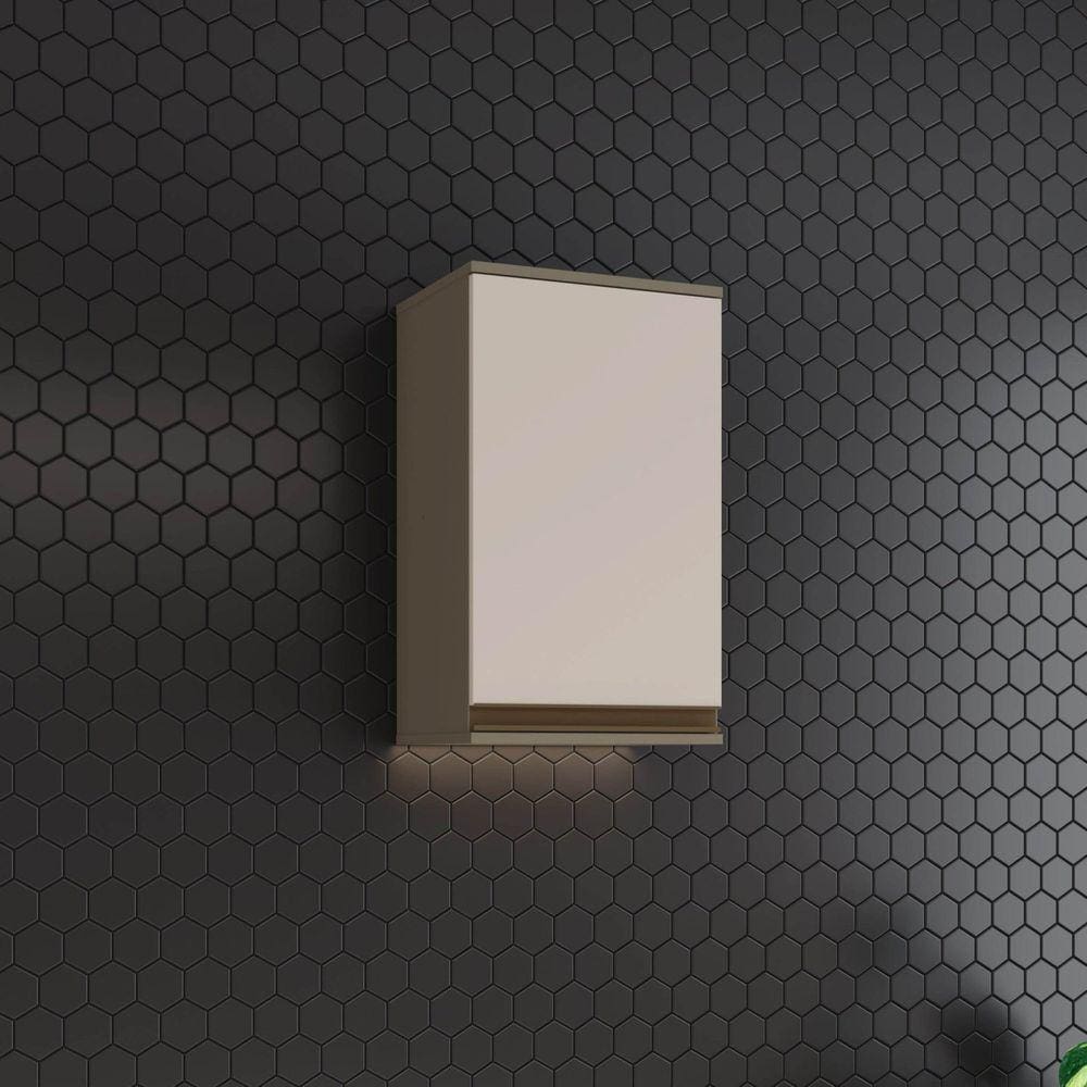 Armário Aéreo 1 Porta 40cm Aurora Duna/Cristal