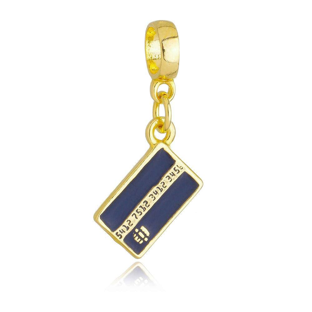 Pingente Berloque Cartão Pandora Banhado a Ouro 18k