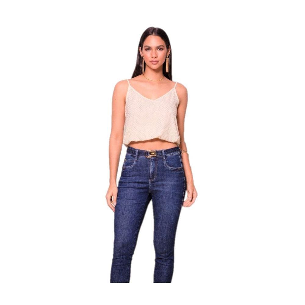 Calça Jeans Feminina Cintura no Lugar Emporio 4859