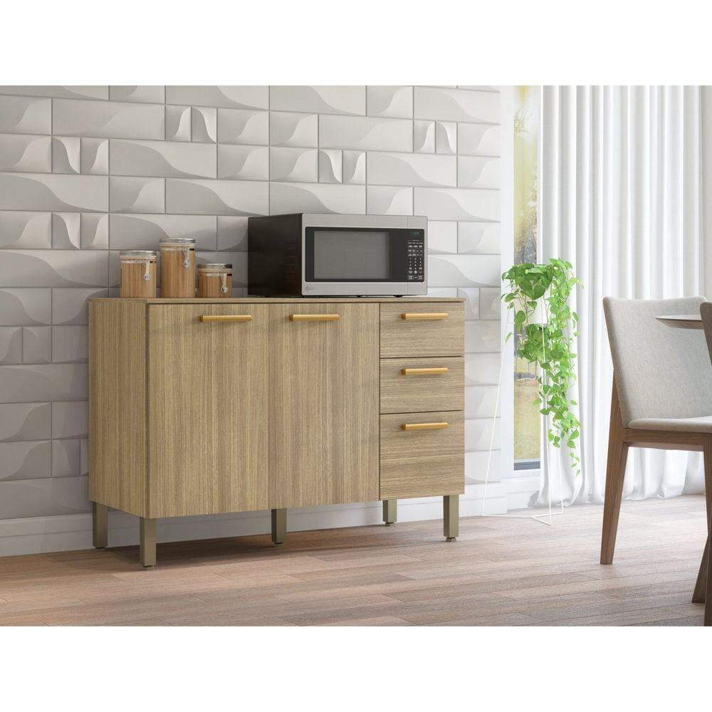 Balcão Urbane Com Tampo Freijó/Freijó