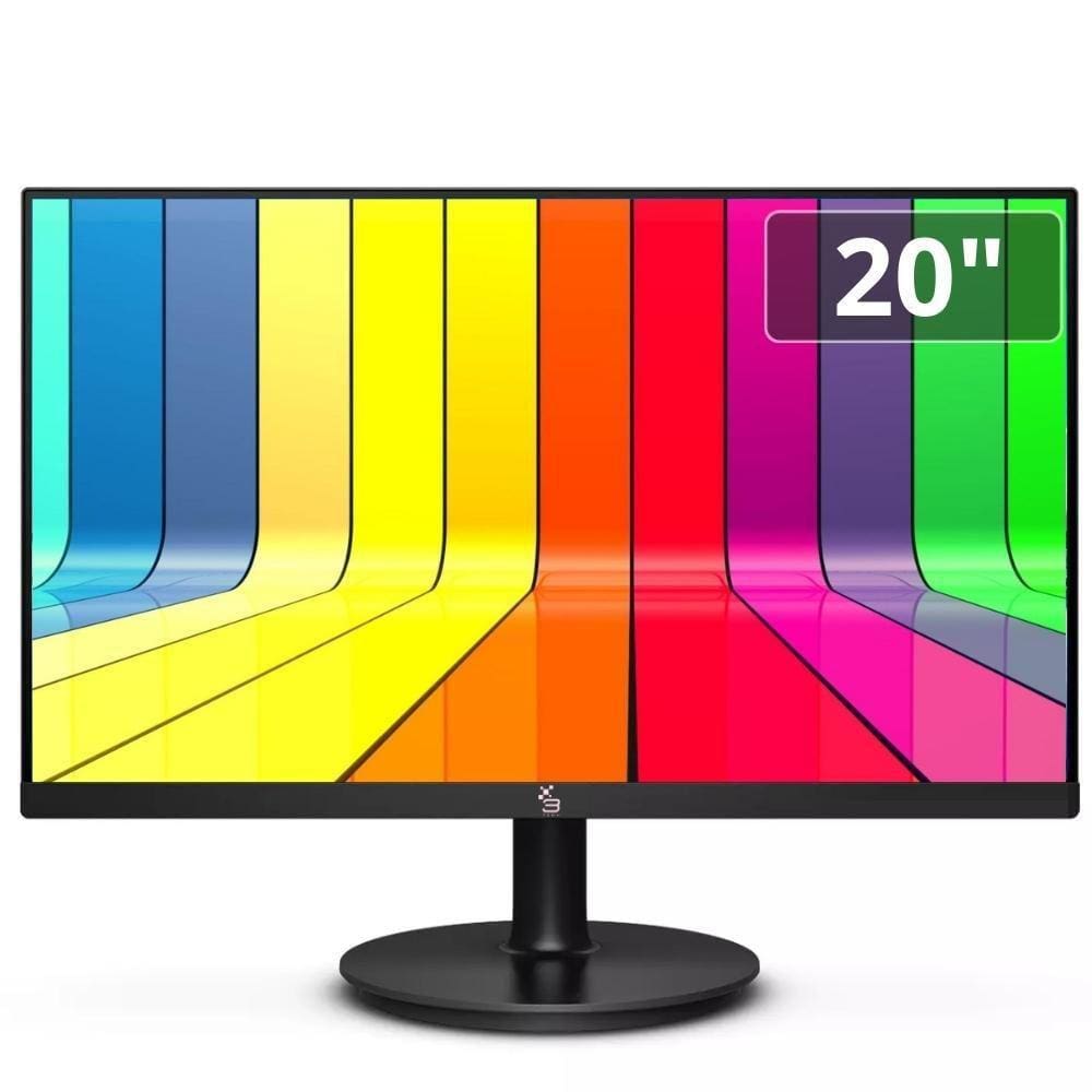 Monitor 20\" LED, Widescreen, 75Hz, 2ms, HD+ 1600x900, HDMI, VGA, VESA, Ajuste de inclinação - 3green M200WHD