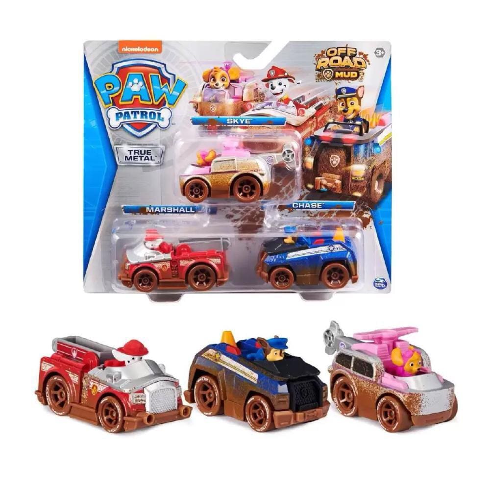 Patrulha canina veiculos die cast com 3 unidades 1919