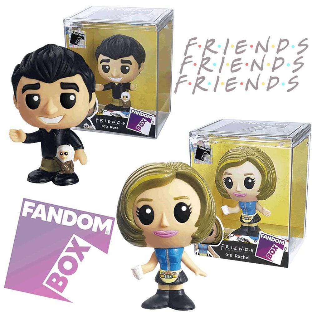 Boneco Pop Ross e Rachel Série de TV Friends Fandom Box