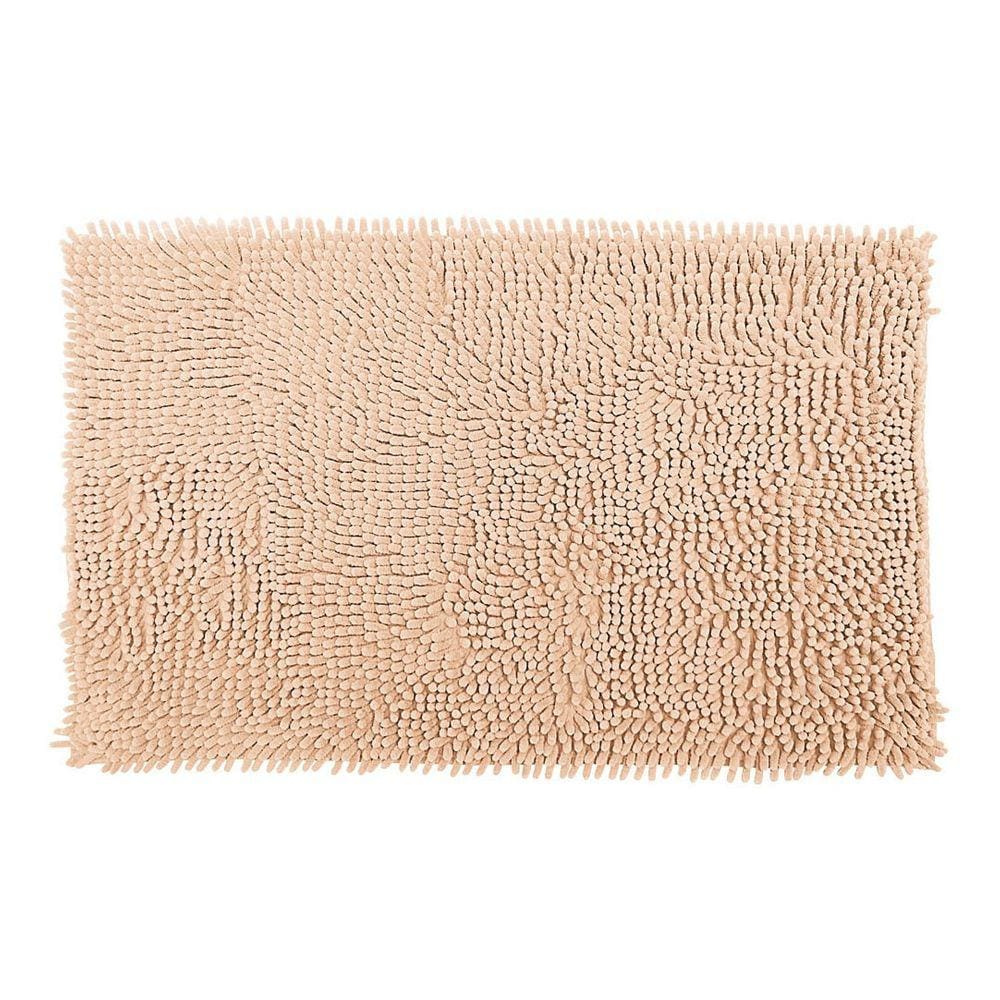 Tapete Bolinha Banheiro Antiderrapante 38cmx58cm Bege
