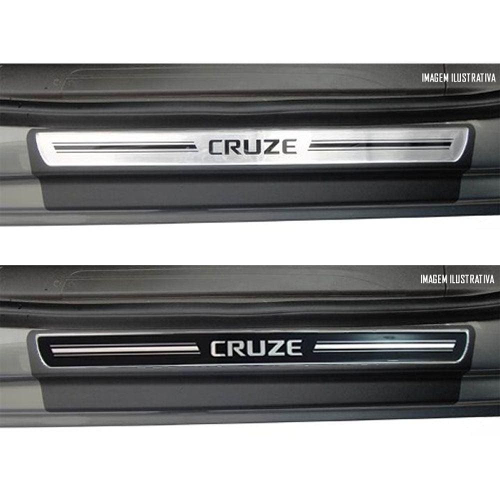 Jogo Soleira Premium Elegance Gm Cruze 2011 á 2014 - 4 Portas ( Vinil + Resinada 8 Peças )