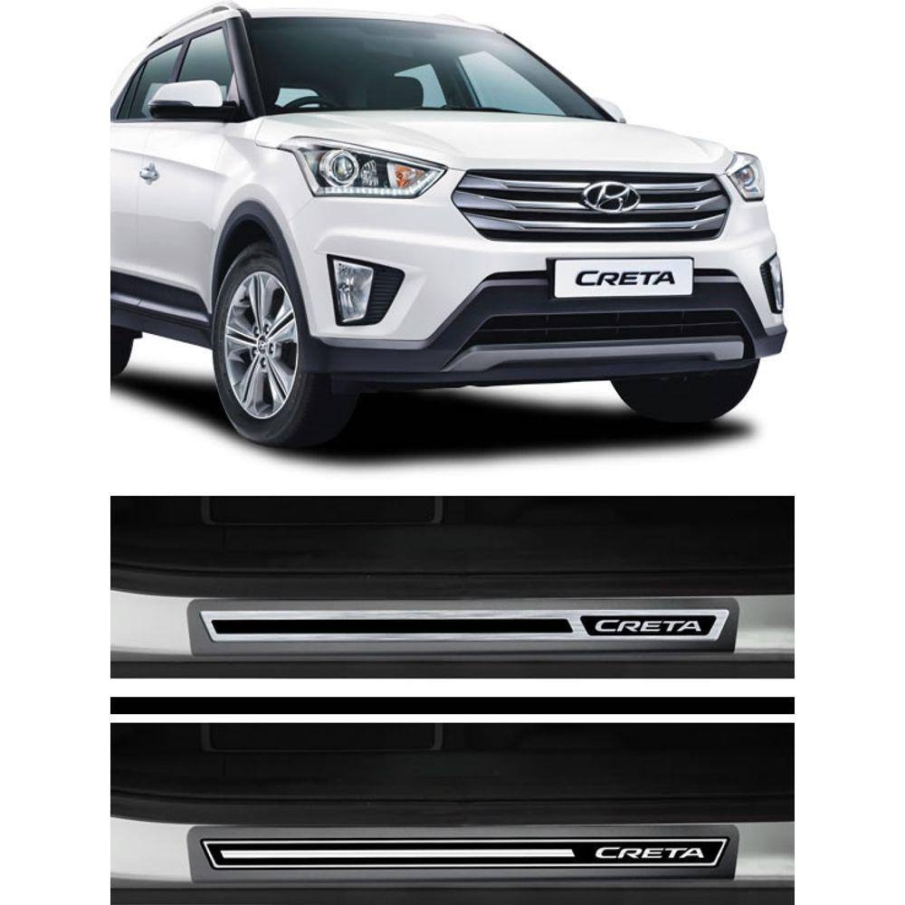 Jogo Soleira Premium Elegance Hyundai Creta 2017 - 4 Portas ( Vinil + Resinada 8 Peças )