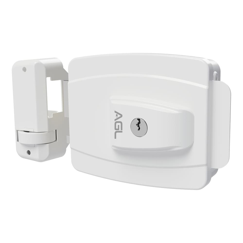 Fechadura AL100 ajustável interna furaç conv 12V branca AGL
