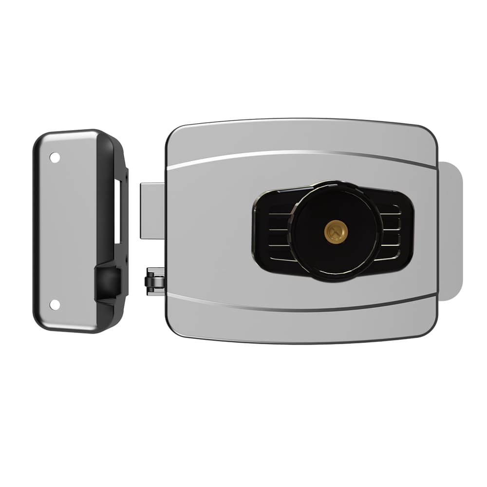 Fechadura AL100R 42mm sem botão c chave tetra 110V cinza AGL