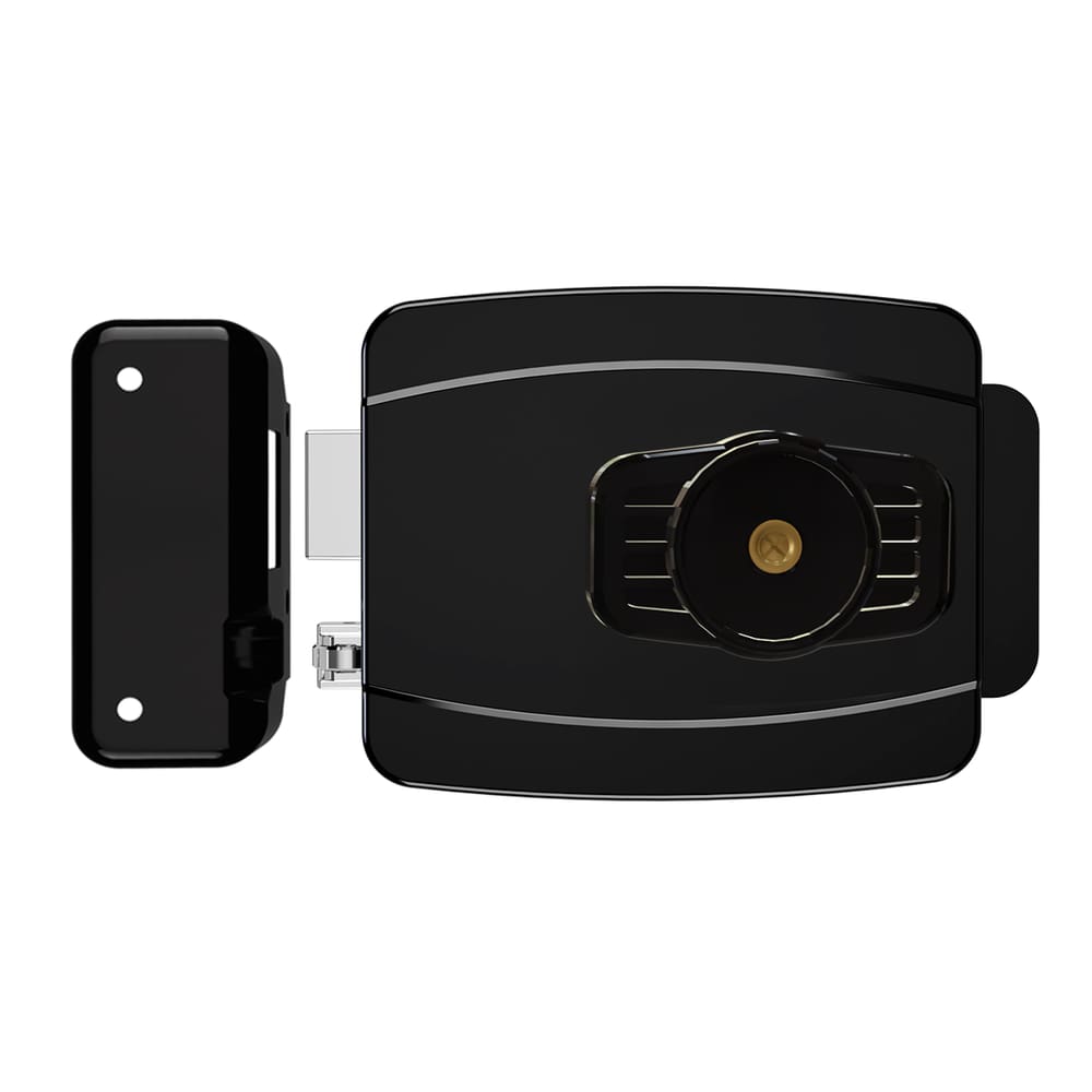 Fechadura AL100R 42mm sem botão 12v chave tetra preta AGL