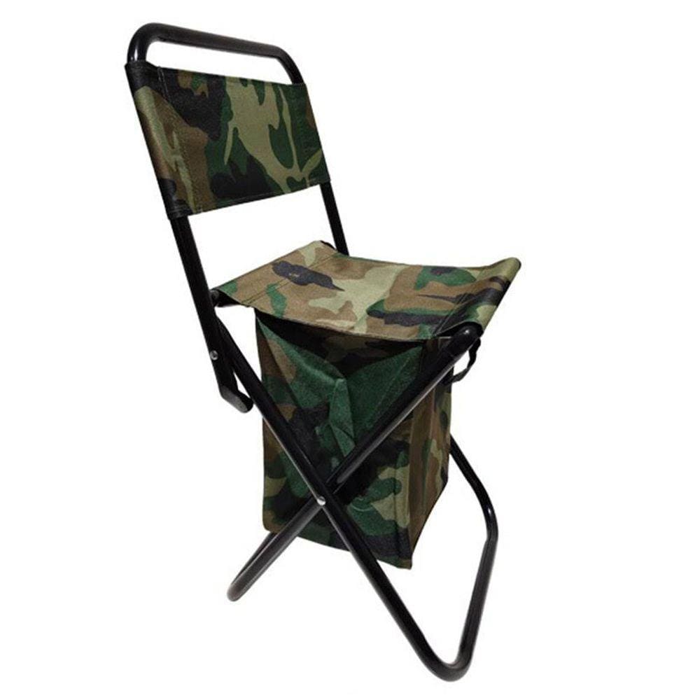 Cadeira Bolsa Portatil Camuflada Dobravel Pesca Acampamento Piquenique Fila Espera Camping Praia Ar Livre