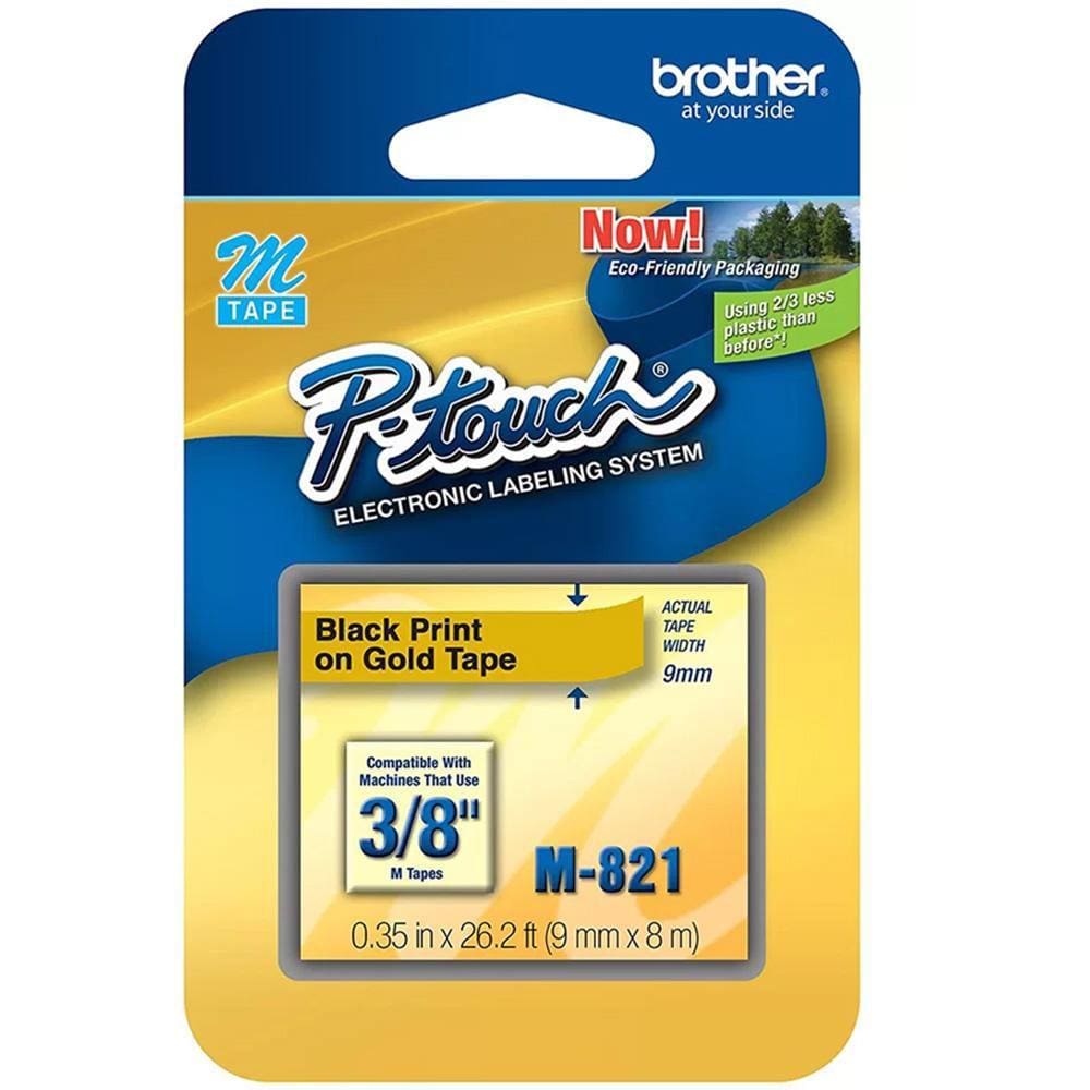 Fita Brother M-821 9mm Preto/Dourado