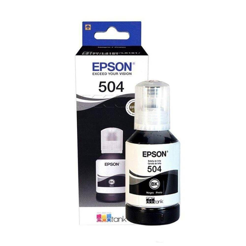 Refil de Tinta Epson T504 T504120 Preto para L6161 L6191