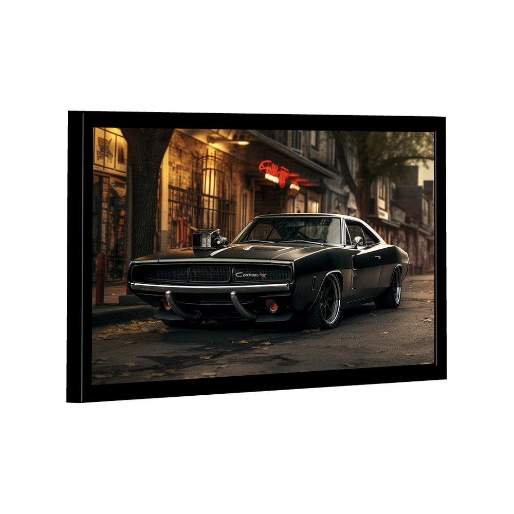 Quadro Dodge Charger Black -- BR ARTES