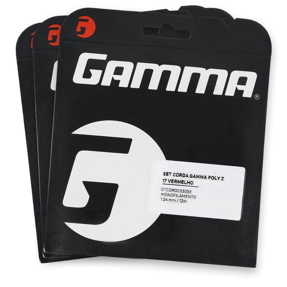 Corda Gamma Dyna Poly Z 17L 1.24mm Vermelha - Pack com 03 Unidades