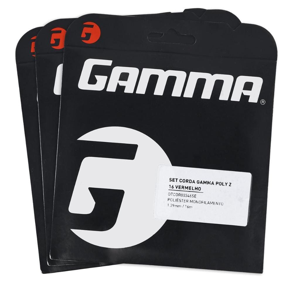 Corda Gamma Dyna Poly Z 16L 1.29mm Vermelha - Pack com 03 Unidades
