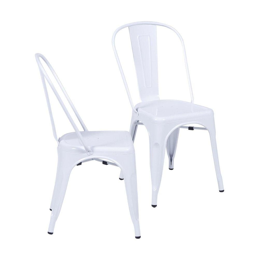 Kit 2 Cadeiras Retrô Branco