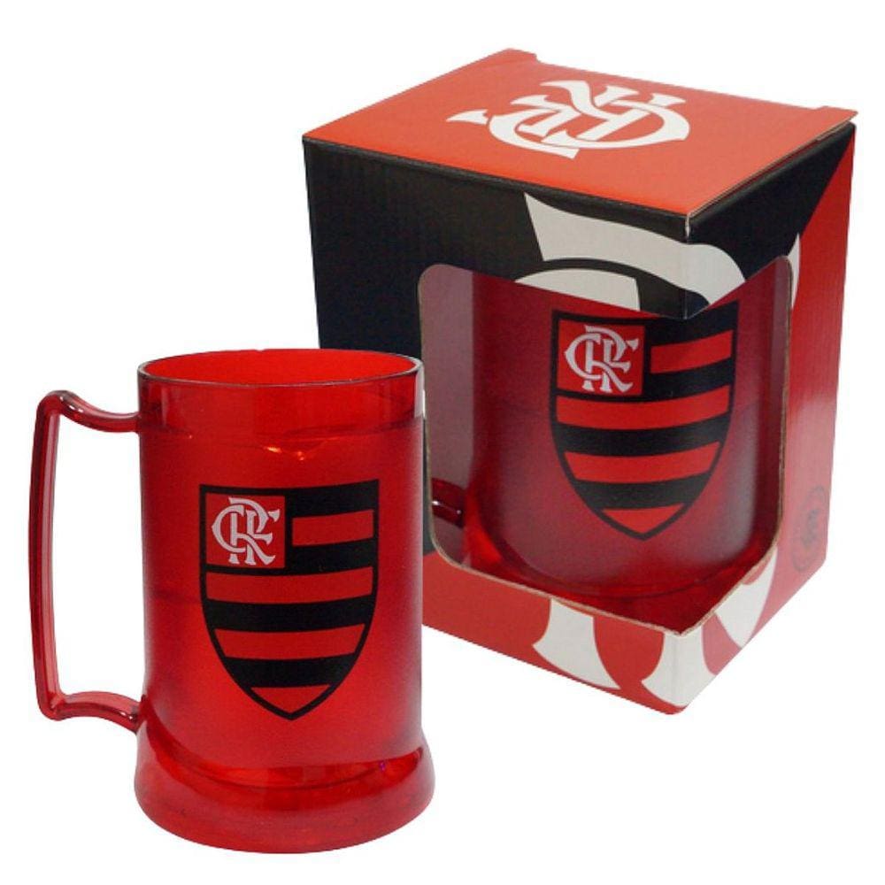 Caneca Flamengo Gel Congelante 400 ML Oficial Escudo CRF