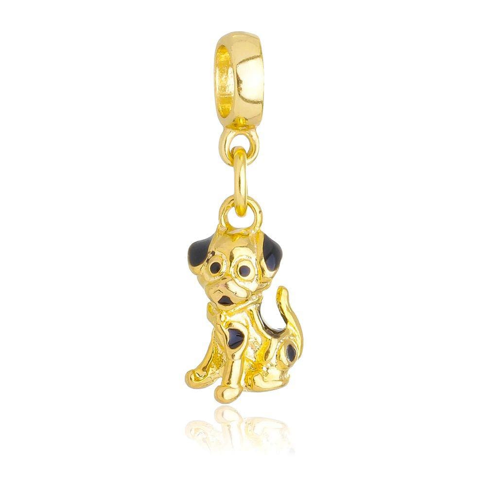 Pingente Berloque Cachorro Pandora Banhado a Ouro 18k - Premium