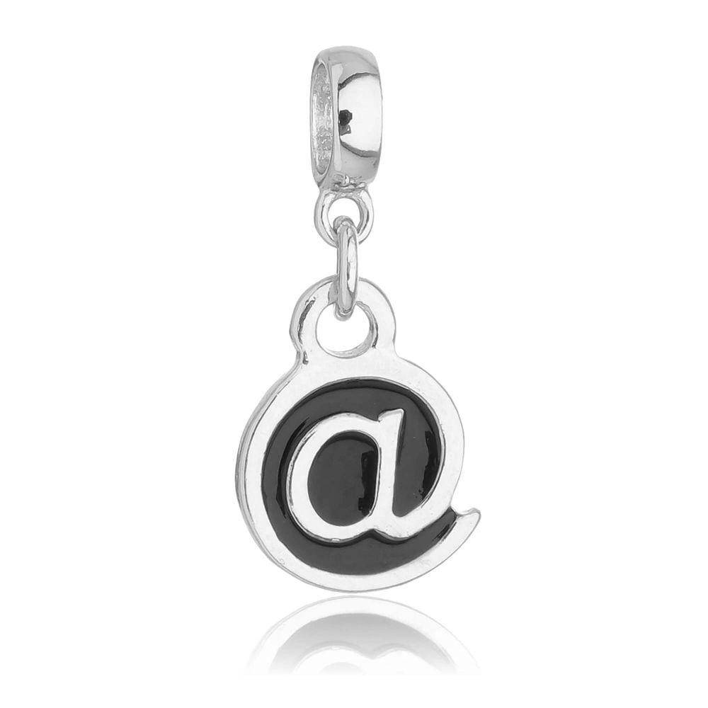 Pingente Berloque Arroba Internet Pandora Banhado a Prata 925 - Premium