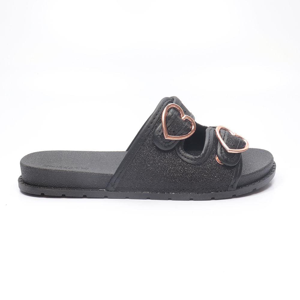 Chinelo Infantil Molekinha Fivelas e Glitter