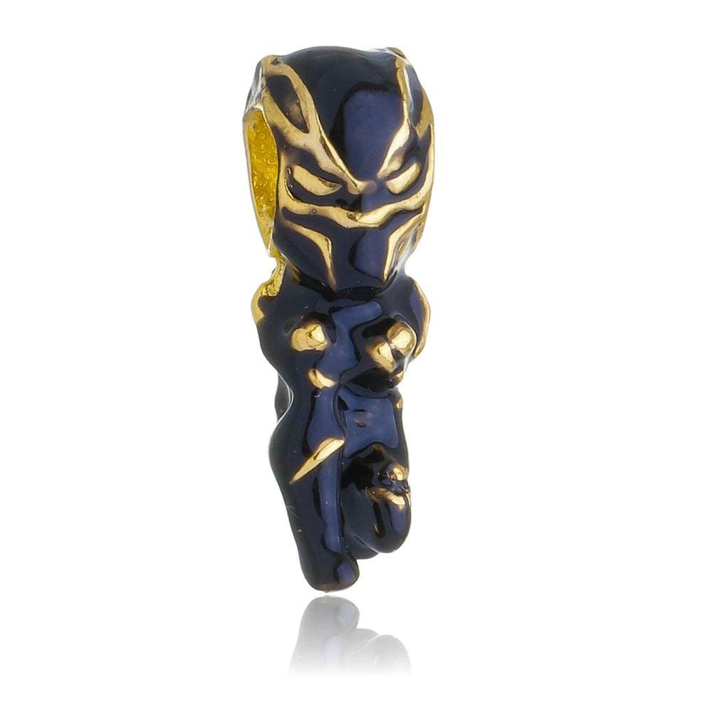 Berloque Pantera Negra Marvel Separador Pandora Banhado a Ouro 18k - Premium