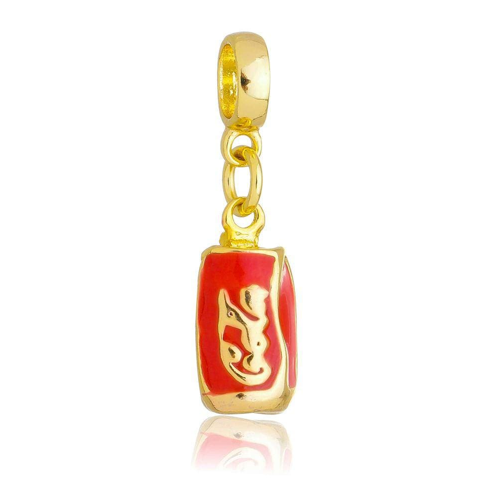 Pingente Berloque Coca Cola Pandora Banhado a Ouro 18k - Premium