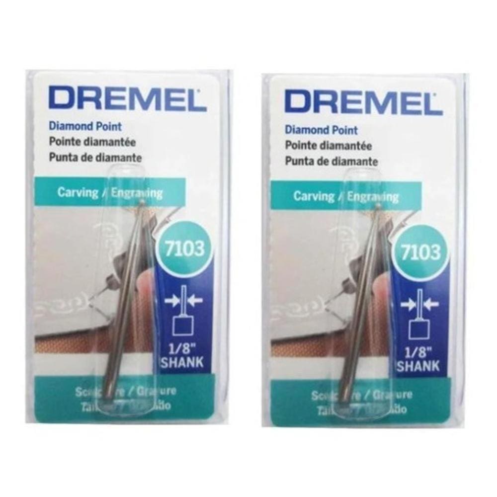 2 Pontas Diamantadas Esférica 7103 Haste 1/8 3,2 Mm Dremel